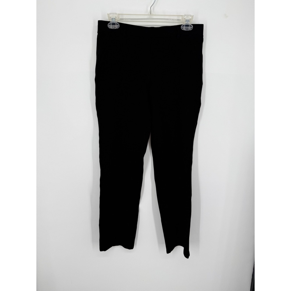 Quince Ultra-Stretch Ponte Straight Leg Pants Women Medium Black LB22572